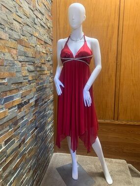A.B.S. Essentials by Allen Schwartz Red Dress Size 6 43